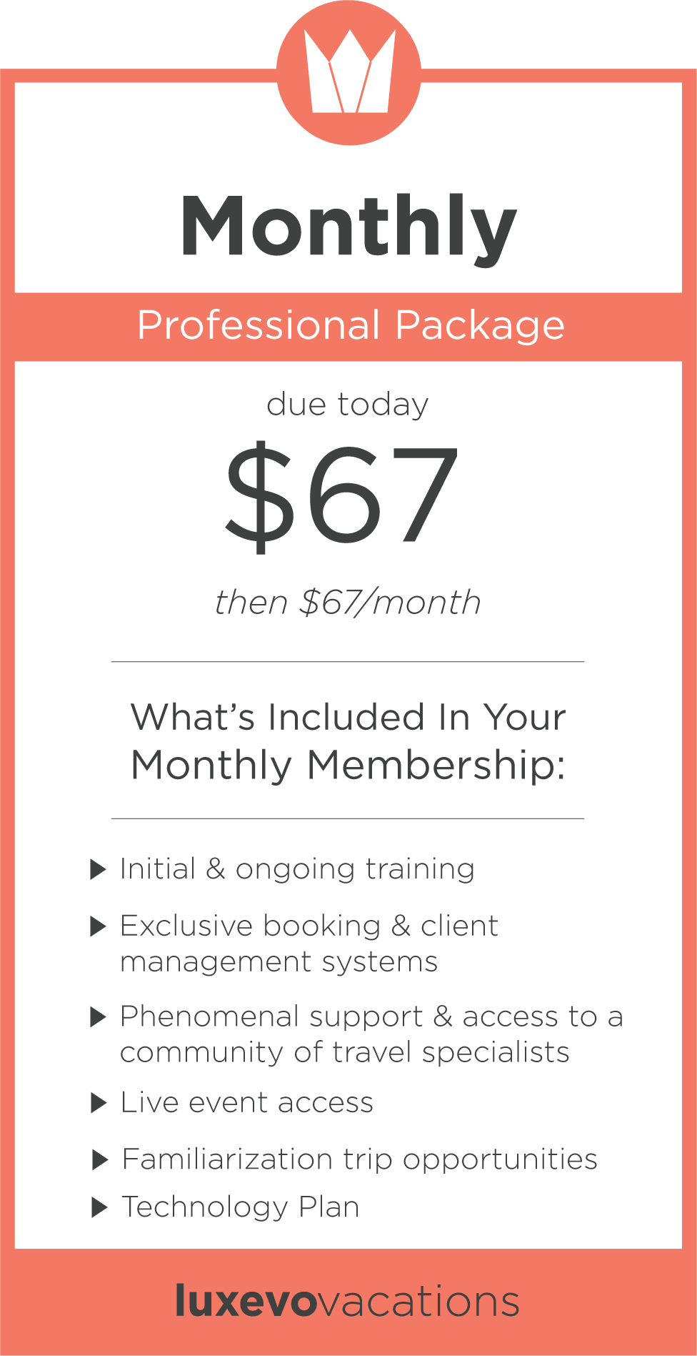 Monthly $67/month